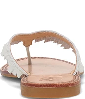 Frye Ava Leather Fringe Thong Sandals