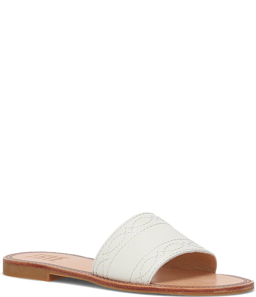 Frye Ava Woodstock Leather Slide Sandals