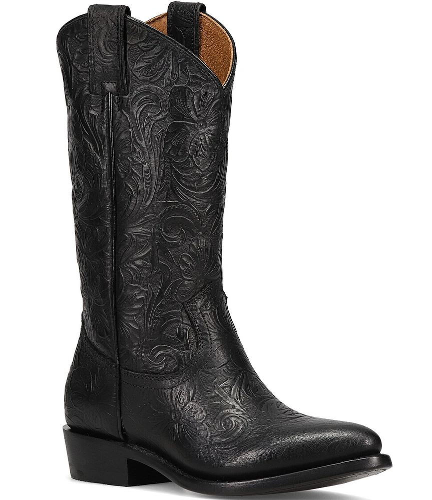 Frye Billy Floral Embossed Leather Mid Boots