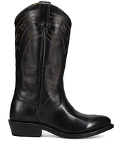 Frye Billy Pull On Deco Stitch Leather Mid Boots