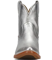 Frye Billy Short Metallic Leather Booties