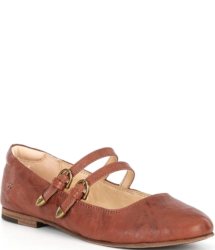 Frye Carson Leather Mary Jane Flats