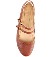 Frye Carson Leather Mary Jane Flats