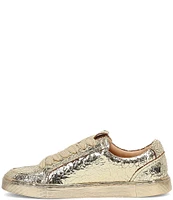 Frye Ivy Court Low Lace Metallic Leather Sneakers