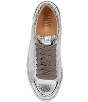 Frye Ivy Court Low Lace Metallic Leather Sneakers