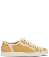 Frye Ivy Crochet Low Lace Suede Sneakers