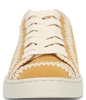 Frye Ivy Crochet Low Lace Suede Sneakers