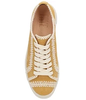 Frye Ivy Crochet Low Lace Suede Sneakers