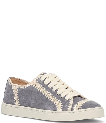 Frye Ivy Crochet Low Lace Suede Sneakers