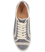 Frye Ivy Crochet Low Lace Suede Sneakers