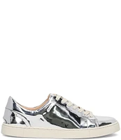 Frye Ivy Low Lace Mirror Metallic Leather Sneakers