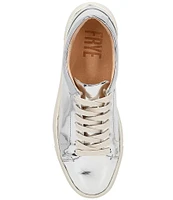 Frye Ivy Low Lace Mirror Metallic Leather Sneakers