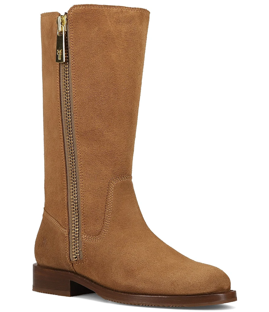 Frye Madison Heavy Zip Tall Suede Boots