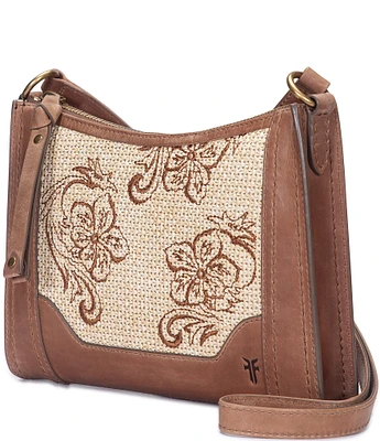 Frye Melissa Raffia Floral Crossbody Bag