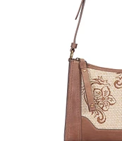 Frye Melissa Raffia Floral Crossbody Bag