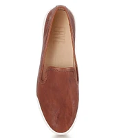 Frye Mia Leather Slip-On Platform Sneakers