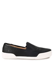 Frye Mia Leather Slip-On Platform Sneakers