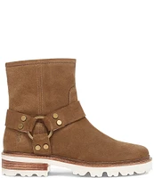 Frye Olivia Suede Harness Booties