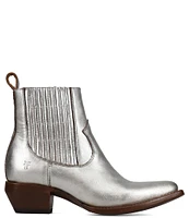 Frye Sacha Chelsea Metallic Leather Booties