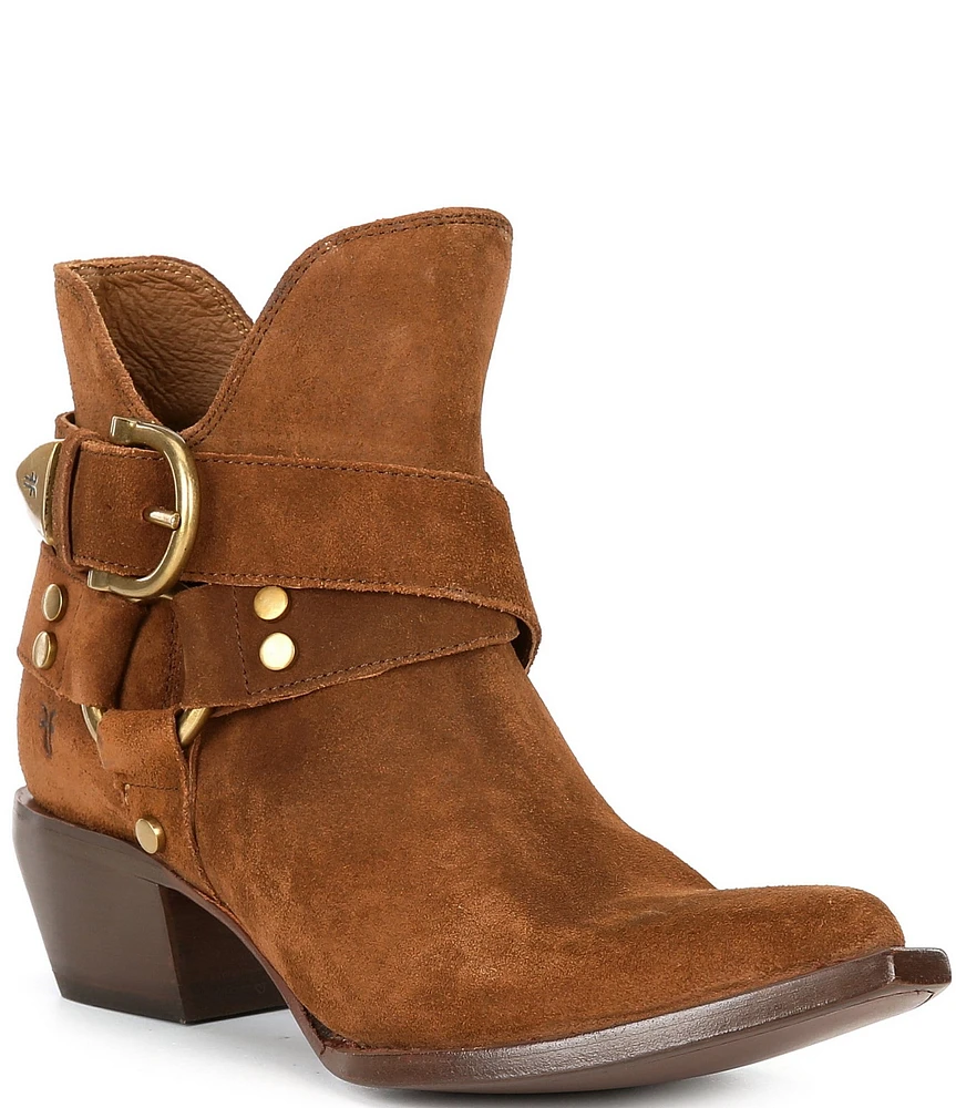 Frye Sacha Multi Strap Suede Booties