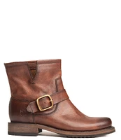 Frye Veronica Leather Buckle Moto Booties