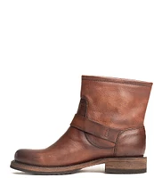 Frye Veronica Leather Buckle Moto Booties