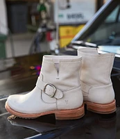 Frye Veronica Leather Buckle Moto Booties