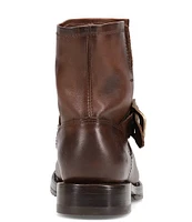 Frye Veronica Leather Buckle Moto Booties