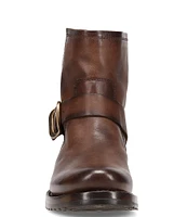 Frye Veronica Leather Buckle Moto Booties