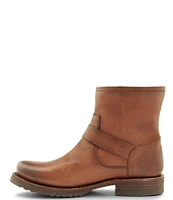 Frye Veronica Leather Buckle Moto Booties