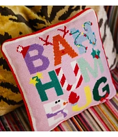 Furbish BAH HUMBUG Needlepoint Square Pillow