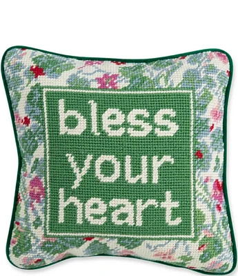 Furbish Bless Your Heart Needlepoint Pillow