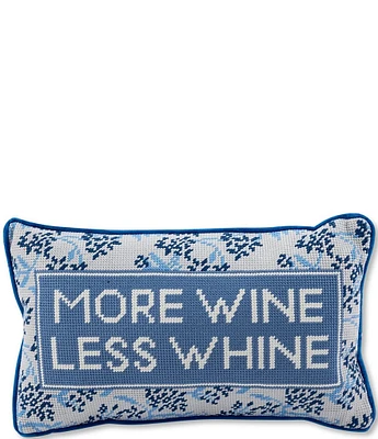 Furbish More Wine Needlepoint Pillow