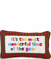 Furbish Most Wonderful Time Needlepoint Pillow