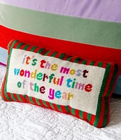 Furbish Most Wonderful Time Needlepoint Pillow