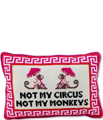 Furbish Not My Circus Needlepoint Pillow