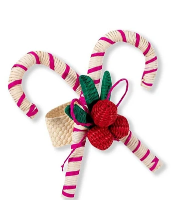 Furbish Raffia Candy Cane Napkin Ring