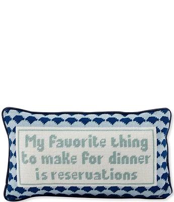 Furbish Reservations Needlepoint Pillow