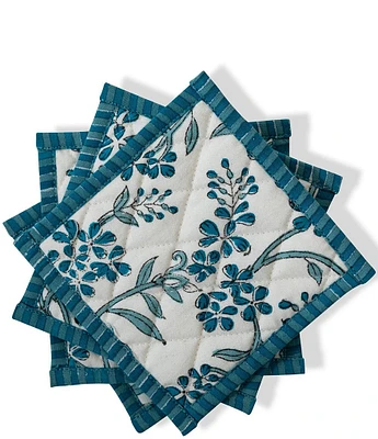 Furbish Sanibel Cotton Coasters, Set of 4