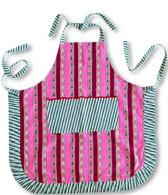 Furbish Snowwood Stripe Tree Print Cotton Apron