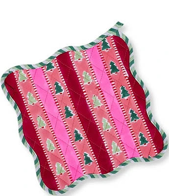 Furbish Snowwood Stripe Tree Print Cotton Pot Holder