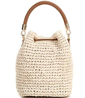 Furla Mionido Raffia Drawstring Mini Bucket Bag