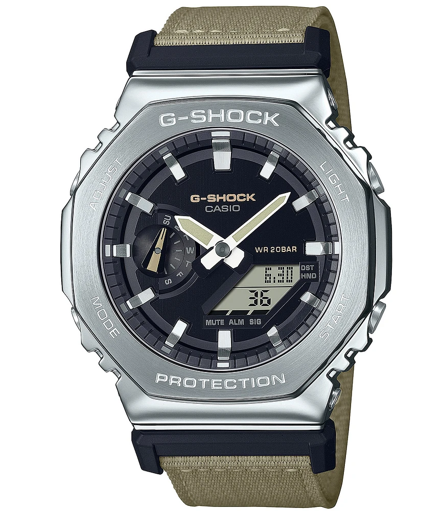 G-Shock Men's Ana-Digi Khaki Fabric Strap Watch