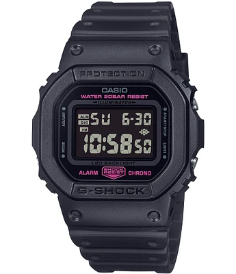 G-Shock Men's Cancer Awareness Digital Black Resin Strap Watch