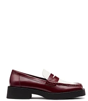 G.H. Bass Bowery Square Toe Leather Penny Loafers