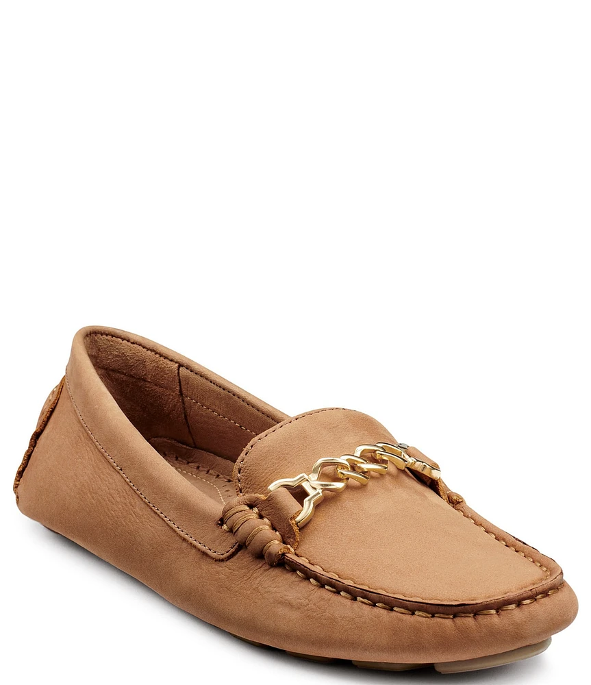 G.H. Bass Dylan Chain Nubuck Driver Loafers