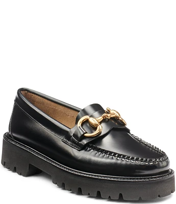 G.H. Bass Lianna Super Bit Leather Platform Loafers