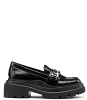 G.H. Bass Platform Lug Leather Chain Loafers