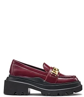 G.H. Bass Platform Lug Leather Chain Loafers