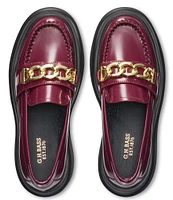 G.H. Bass Platform Lug Leather Chain Loafers